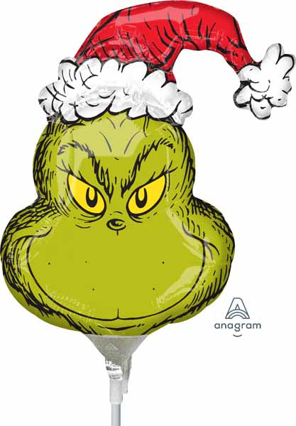 Grinch Head Mini Shape Foil Balloon
