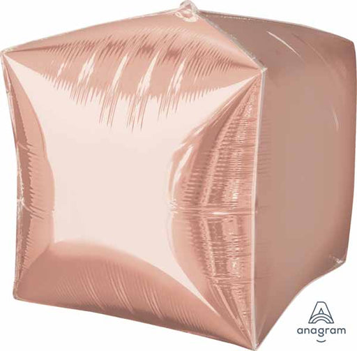 Rose Gold Cubez Cube-Shaped Foil Balloon