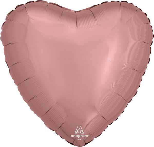 18-Inch Rose Gold Heart Foil Balloon