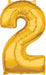 26-Inch Gold Number 2 Balloon
