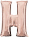 Rose Gold Letter H Balloon, 16 Inch
