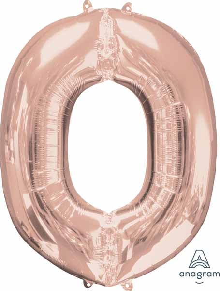 33 Inch Rose Gold Letter O Balloon