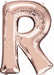Rose Gold Letter R Balloon, 32 Inch
