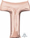 32-Inch Rose Gold Letter T Balloon