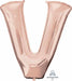 16" Rose Gold Letter V Balloon