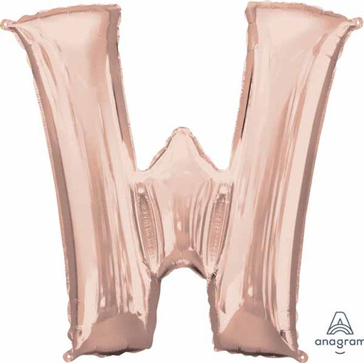 33-Inch Rose Gold Letter W Balloon
