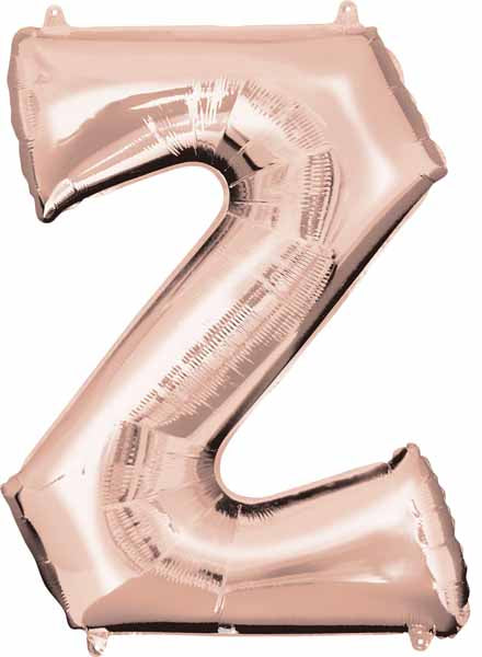 Rose Gold Letter Z Balloon, 16 Inch