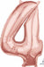 26-Inch Rose Gold Number 4 Balloon