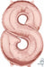 26-Inch Rose Gold Number 8 Balloon
