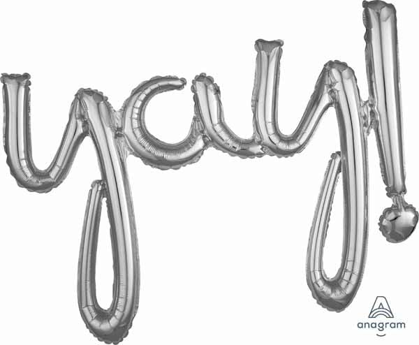 Silver YAY! Script Phrase Balloon