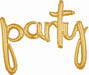 Gold “Party” Script Balloon