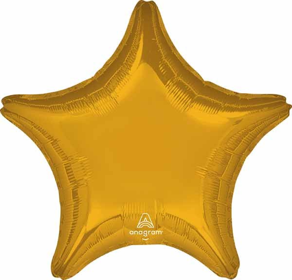 Jumbo Gold Star Foil Balloon, 28 Inch