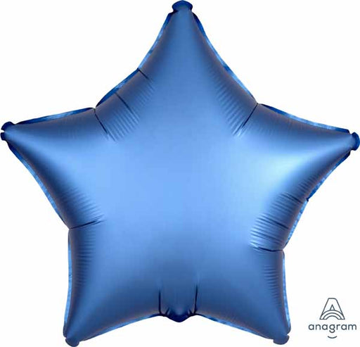 Azure Satin Luxe Star Foil Balloon, 19 Inch