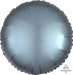 Steel Blue Satin Luxe Round Foil Balloon, 18 Inch