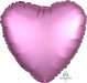 18-Inch Flamingo Pink Satin Luxe Heart Foil Balloon
