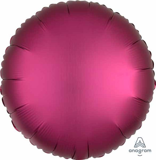 Pomegranate Satin Luxe Round Foil Balloon, 18 Inch