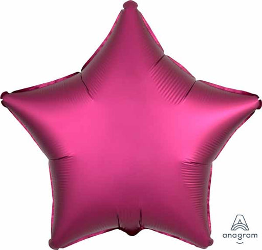 Pomegranate Satin Luxe Star Foil Balloon, 19 Inch