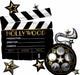 Lights Camera Action 30-Inch Shaped Foil Balloon