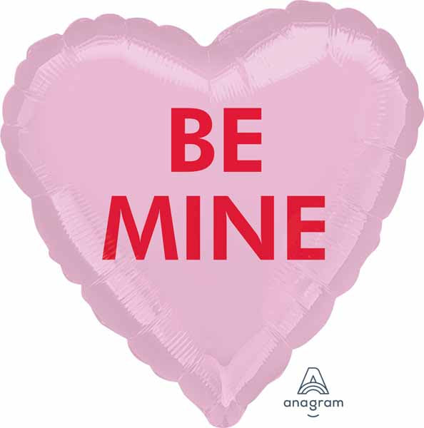 Be Mine Candy Heart 18-Inch Foil Balloon