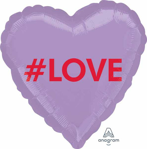 #LOVE Candy Heart 18-Inch Foil Balloon