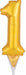 Gold Number 1 Balloon Cake Pick, 6 Inch