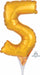 Gold Number 5 Balloon Cake Pick, 6 Inch