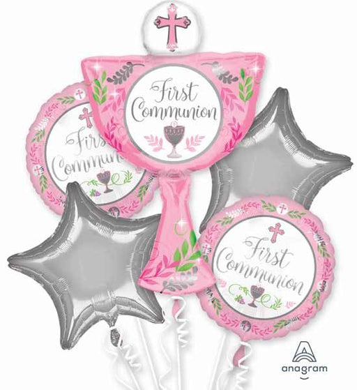 Communion Day Girl Foil Balloon Bouquet