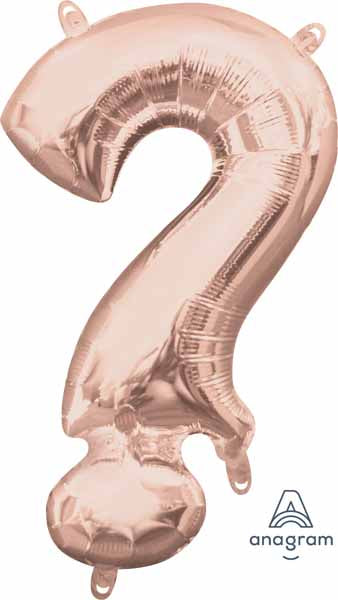 Rose Gold Question Mark Balloon, 16 Inch