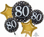 Sparkling Birthday 80th Birthday Foil Balloon Bouquet