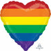Rainbow Fun 18-Inch Heart Foil Balloon