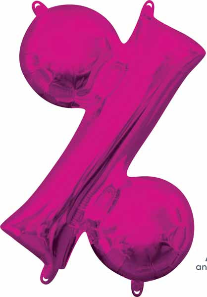 Pink Percent Symbol Balloon, 16 Inch