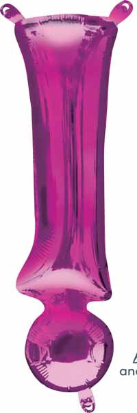 Pink Exclamation Mark Balloon, 16 Inch
