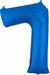 Blue Number 7 Balloon, 16 Inch