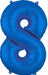 Blue Number 8 Balloon, 16 Inch