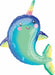 Happy Narwhal 39-Inch Shaped Foil Balloon