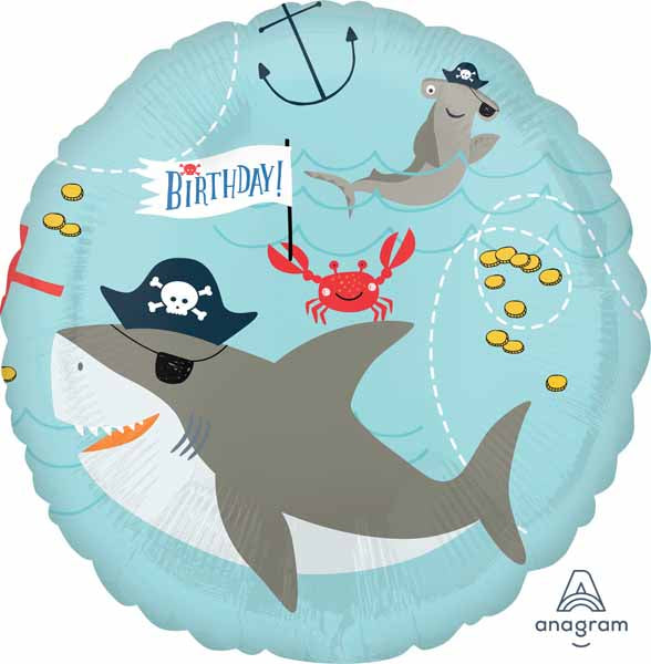 Ahoy Birthday 18-Inch Round Foil Balloon