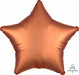 Amber Satin Luxe Star Foil Balloon, 19 Inch