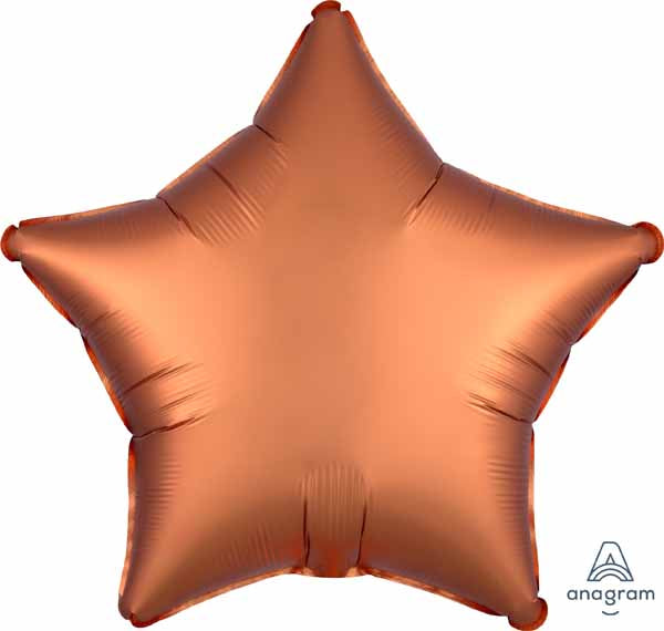 Amber Satin Luxe Star Foil Balloon, 19 Inch