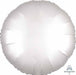 White Satin Luxe Round Foil Balloon, 18 Inch