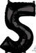 26-Inch Black Number 5 Balloon