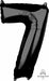 Black Number 7 Balloon, 26 Inch