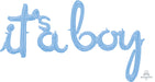 It's a Boy Pastel Blue Script Balloon
