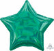 Iridescent Green Star Foil Balloon, 19 Inch