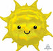 27-Inch Iridescent Sun Shaped Foil Balloon