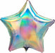 Iridescent Pastel Rainbow Star Foil Balloon, 19 Inch
