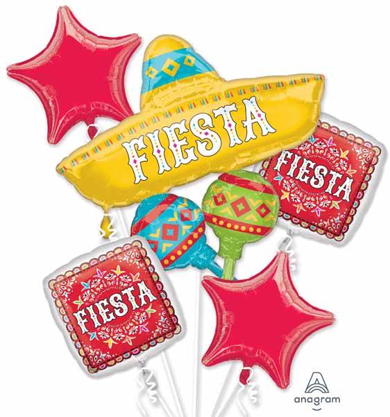 Papel Picado Fiesta Foil Balloon Bouquet