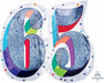 Here's to You 65th Birthday 26-Inch Shaped Foil Balloon