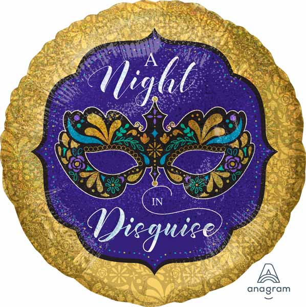 Night in Disguise 18" Round Holographic Foil Balloon