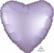18" Pastel Lilac Satin Luxe Heart Foil Balloon