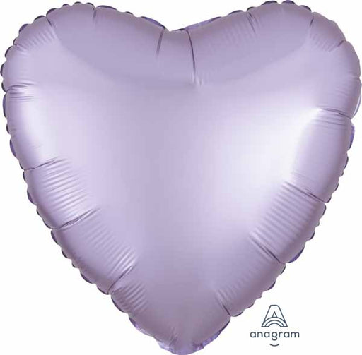 18" Pastel Lilac Satin Luxe Heart Foil Balloon
